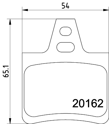 HELLA-PAGID Hátsó fékbetét 8DB355019-011