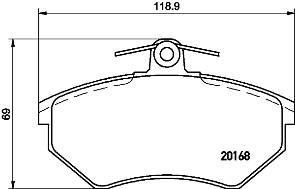 HELLA-PAGID Első fékbetét 8DB355017-891