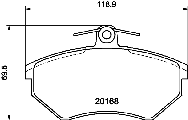 HELLA-PAGID Első fékbetét 8DB355017-901