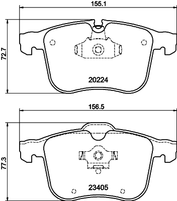 HELLA-PAGID Első fékbetét 8DB355006-561