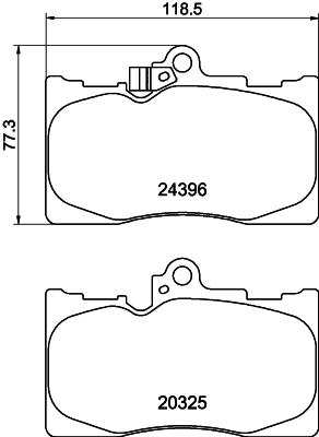 HELLA-PAGID Első fékbetét 8DB355012-121