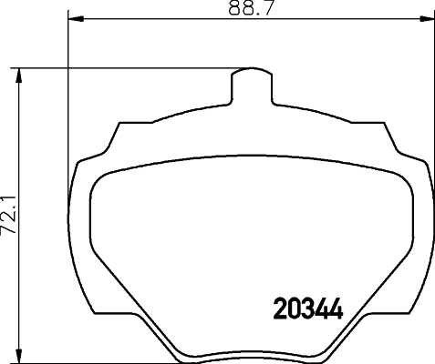 HELLA-PAGID Hátsó fékbetét 8DB355005-791