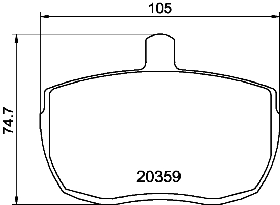 HELLA-PAGID Első fékbetét 8DB355006-361