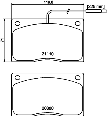 HELLA-PAGID Első fékbetét 8DB355005-931