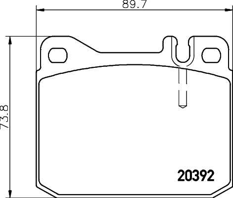 HELLA-PAGID Első fékbetét 8DB355017-481