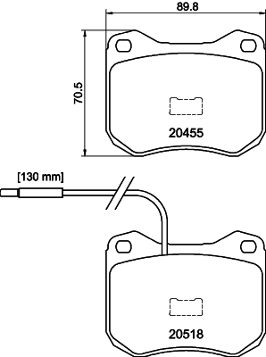 HELLA-PAGID Első fékbetét 8DB355017-421