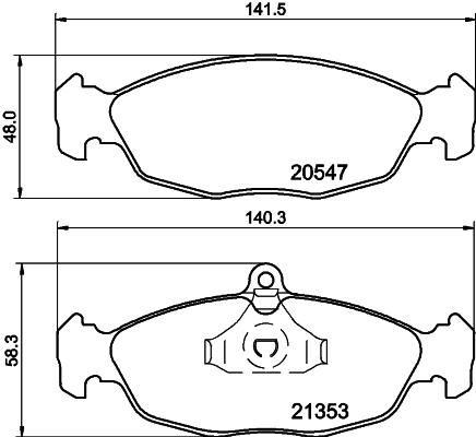 HELLA-PAGID Első fékbetét 8DB355007-531