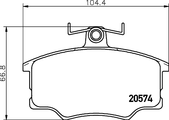 HELLA-PAGID Első fékbetét 8DB355006-021