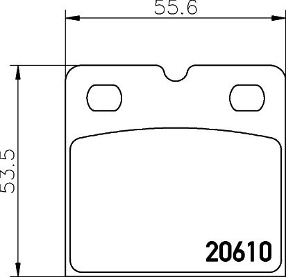 HELLA-PAGID Hátsó fékbetét 8DB355005-301