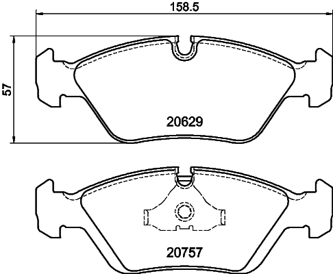 HELLA-PAGID Első fékbetét 8DB355006-511