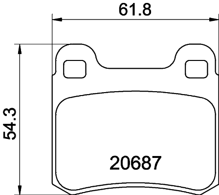 HELLA-PAGID Hátsó fékbetét 8DB355007-321