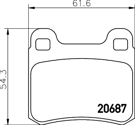 HELLA-PAGID Hátsó fékbetét 8DB355007-351