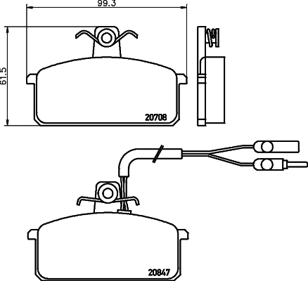 HELLA-PAGID Első fékbetét 8DB355005-981