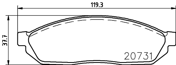 HELLA-PAGID Első fékbetét 8DB355007-281