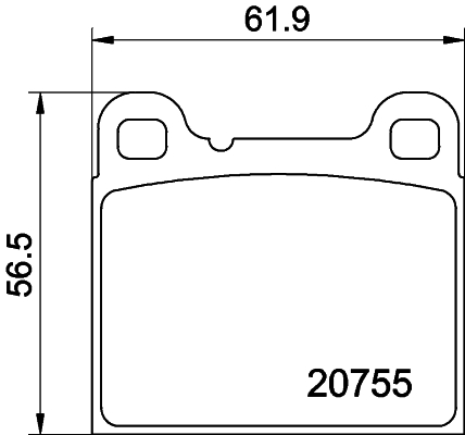 HELLA-PAGID Hátsó fékbetét 8DB355008-801