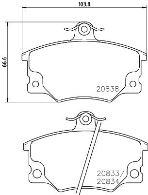 HELLA-PAGID Első fékbetét 8DB355005-961