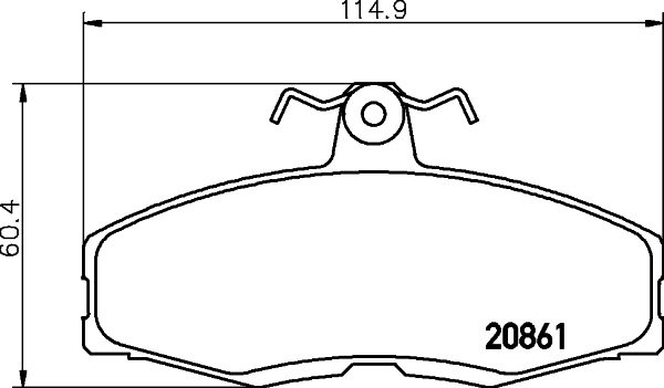 HELLA-PAGID Első fékbetét 8DB355005-941