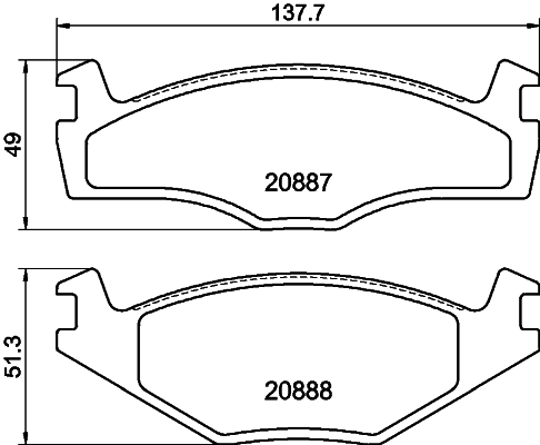 HELLA-PAGID Első fékbetét 8DB355017-501