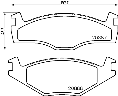 HELLA-PAGID Első fékbetét 8DB355017-521