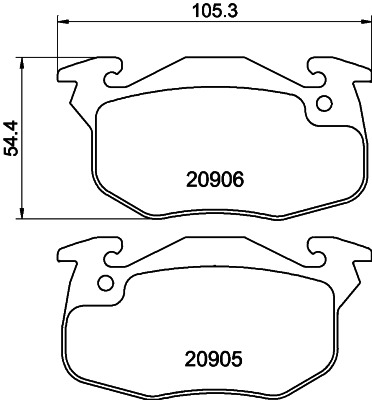 HELLA-PAGID Első fékbetét 8DB355019-141