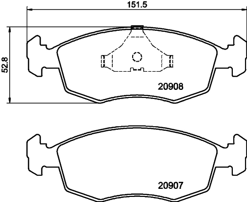 HELLA-PAGID Első fékbetét 8DB355007-331