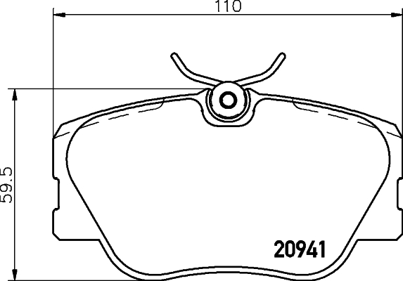 HELLA-PAGID Első fékbetét 8DB355017-601