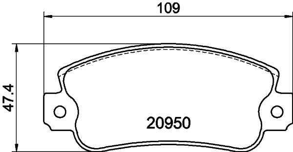 HELLA-PAGID Első fékbetét 8DB355018-991