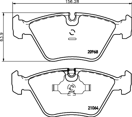 HELLA-PAGID Első fékbetét 8DB355007-411