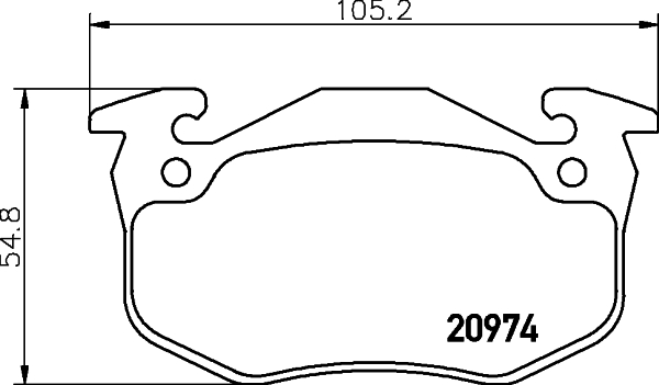 HELLA-PAGID Hátsó fékbetét 8DB355018-951