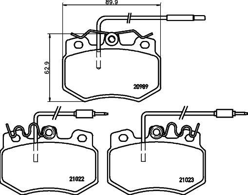 HELLA-PAGID Első fékbetét 8DB355015-511