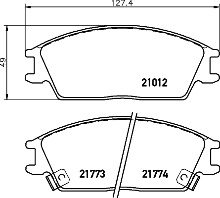 HELLA-PAGID Első fékbetét 8DB355006-271