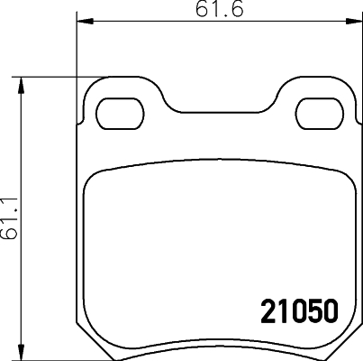 HELLA-PAGID Hátsó fékbetét 8DB355007-381