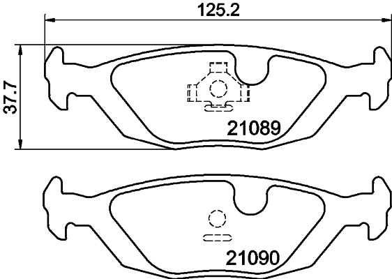 HELLA-PAGID Hátsó fékbetét 8DB355007-521