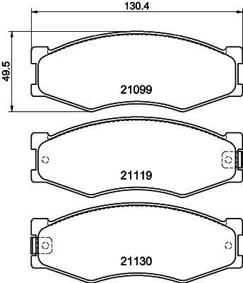 HELLA-PAGID Első fékbetét 8DB355005-621