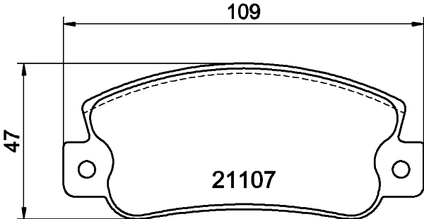 HELLA-PAGID Hátsó fékbetét 8DB355019-061