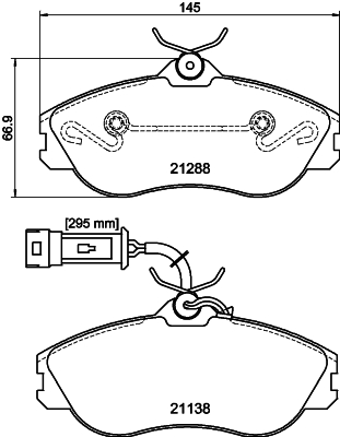 HELLA-PAGID Első fékbetét 8DB355017-911