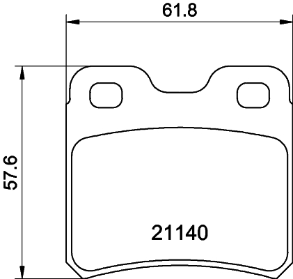 HELLA-PAGID Hátsó fékbetét 8DB355007-451