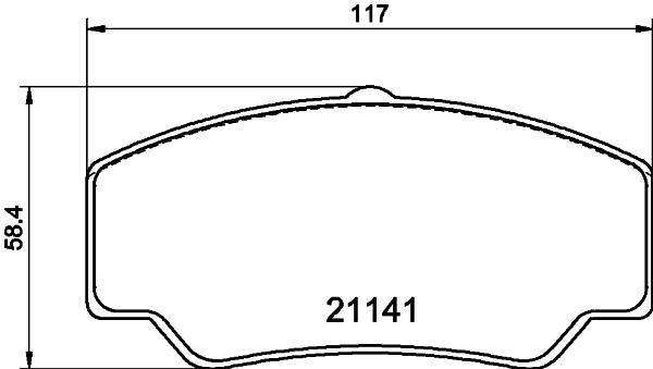 HELLA-PAGID Első fékbetét 8DB355006-151