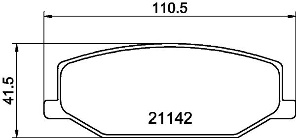 HELLA-PAGID Első fékbetét 8DB355006-161