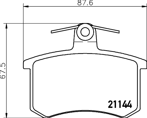 HELLA-PAGID 8DB355017-951 Hátsó fékbetét