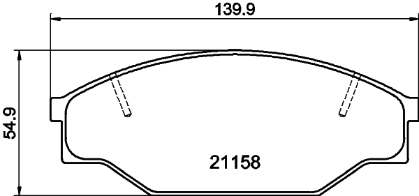 HELLA-PAGID Első fékbetét 8DB355006-121