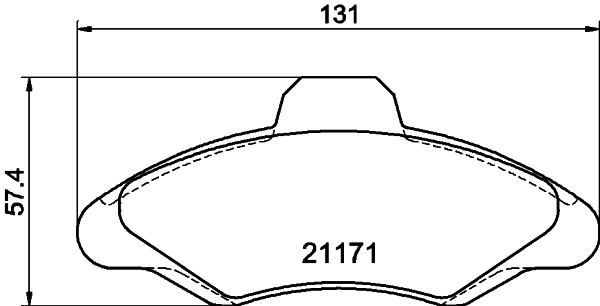 HELLA-PAGID Első fékbetét 8DB355019-041