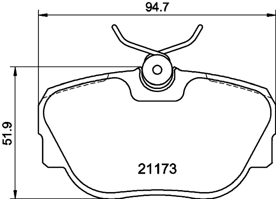 HELLA-PAGID Első fékbetét 8DB355017-811