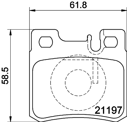 HELLA-PAGID Hátsó fékbetét 8DB355007-361