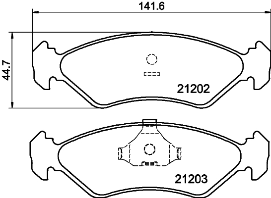 HELLA-PAGID Első fékbetét 8DB355007-391