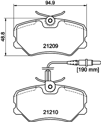 HELLA-PAGID Első fékbetét 8DB355017-741