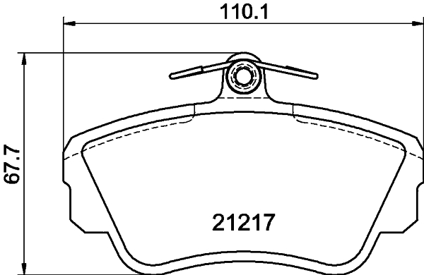 HELLA-PAGID Első fékbetét 8DB355017-921