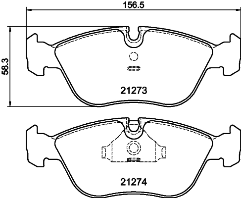 HELLA-PAGID Első fékbetét 8DB355007-721