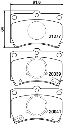 HELLA-PAGID Első fékbetét 8DB355005-631