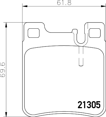 HELLA-PAGID Hátsó fékbetét 8DB355007-581